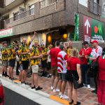 飛田給駅近くの居酒屋。 オーストラリアとウェールズのサポーターが入り乱れて仲良く楽しくW杯の雰囲気を満喫していた!