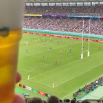 ラグビーにはビールが欠かせない。 海外チームの試合だとW杯独特の雰囲気を楽しめる。